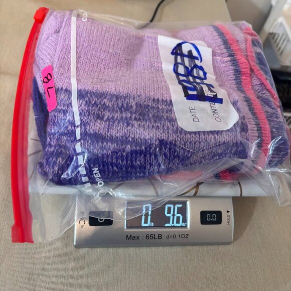 Lilly Pulitzer Tessalyn Wool Purple Pink Metallic Sweater Cardigan Sz M Preppy - Picture 13 of 13